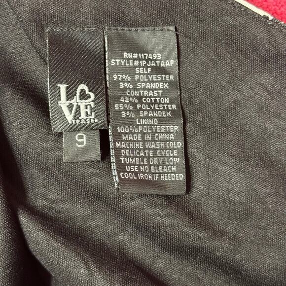 One Shoulder Black And White Dress - Picture 4 of 7